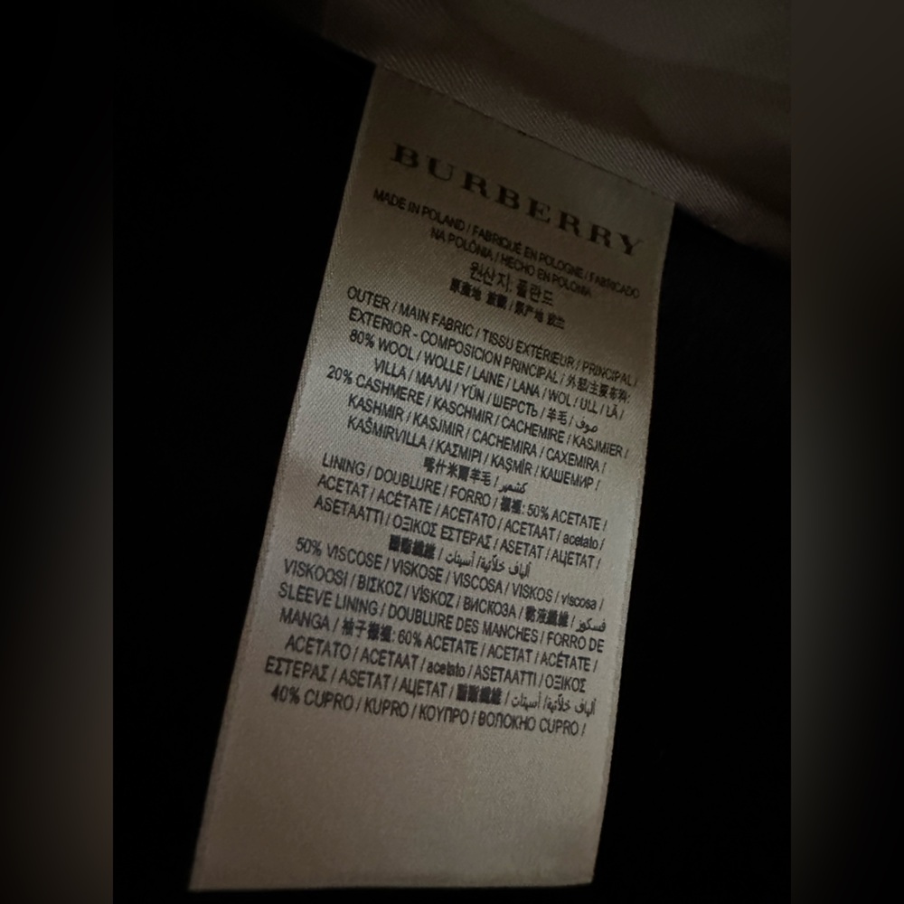 Burberry London England ‎ Cashmere/ Wool coat - Picture 9 of 12